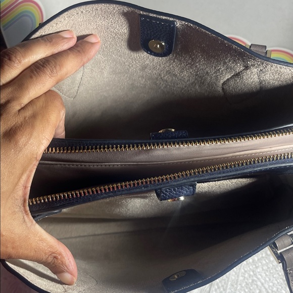 Kate Spade Dark Blue and Beige Shoulder Bag - Picture 4 of 6